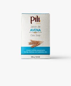 Pili Natural Oatmeal Soap Bar. Gently cleanses and exfoliates face and Body. Soap Bars for Women, Men, Teens, and all Skin Types. J